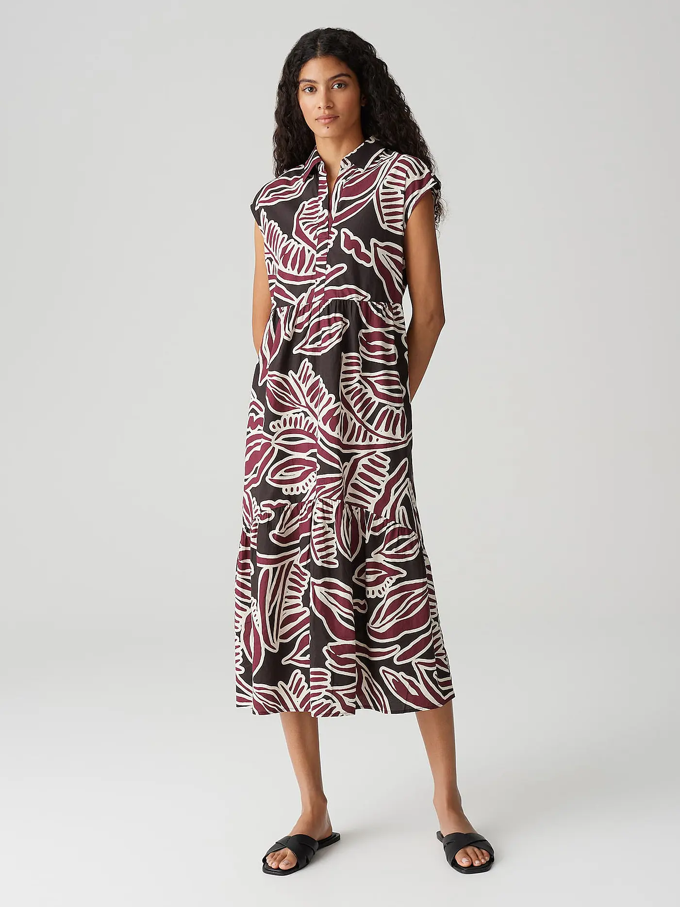 OPUS | Midikleid WERISA | dunkelrot